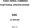 Icon of LC-WXL200 RS-232 Basic Serial Commands